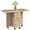 Natural Wood, variant on HOMCOM Foldable Dining Table, Rolling Kitchen Table with Drawers, Cabinet