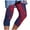 Wine, variant on fartey Womens Plus Size Yoga Capri Pant Trendy Floral Printed 3/4 Trousers Casual Elastic High Waist Crop Pants Soft Comfy Workout Holiday Yoga Capris, S-5XL