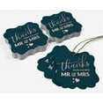 thumbnail image 5 of Inkdotpot Hang Tags Thanks From The New Wedding Favor Bracket Shape Gift Tags Real Rose Gold Foil Bonbonniere Tag Pack Of 100, 5 of 7