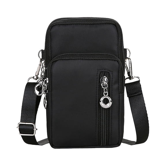 CPNG Small Crossbody Bag Travel Pouch Shoulder Bag for Women - Mini Cell Phone Purses with Crossbody Strap and Wallet - Nylon Arm Bag