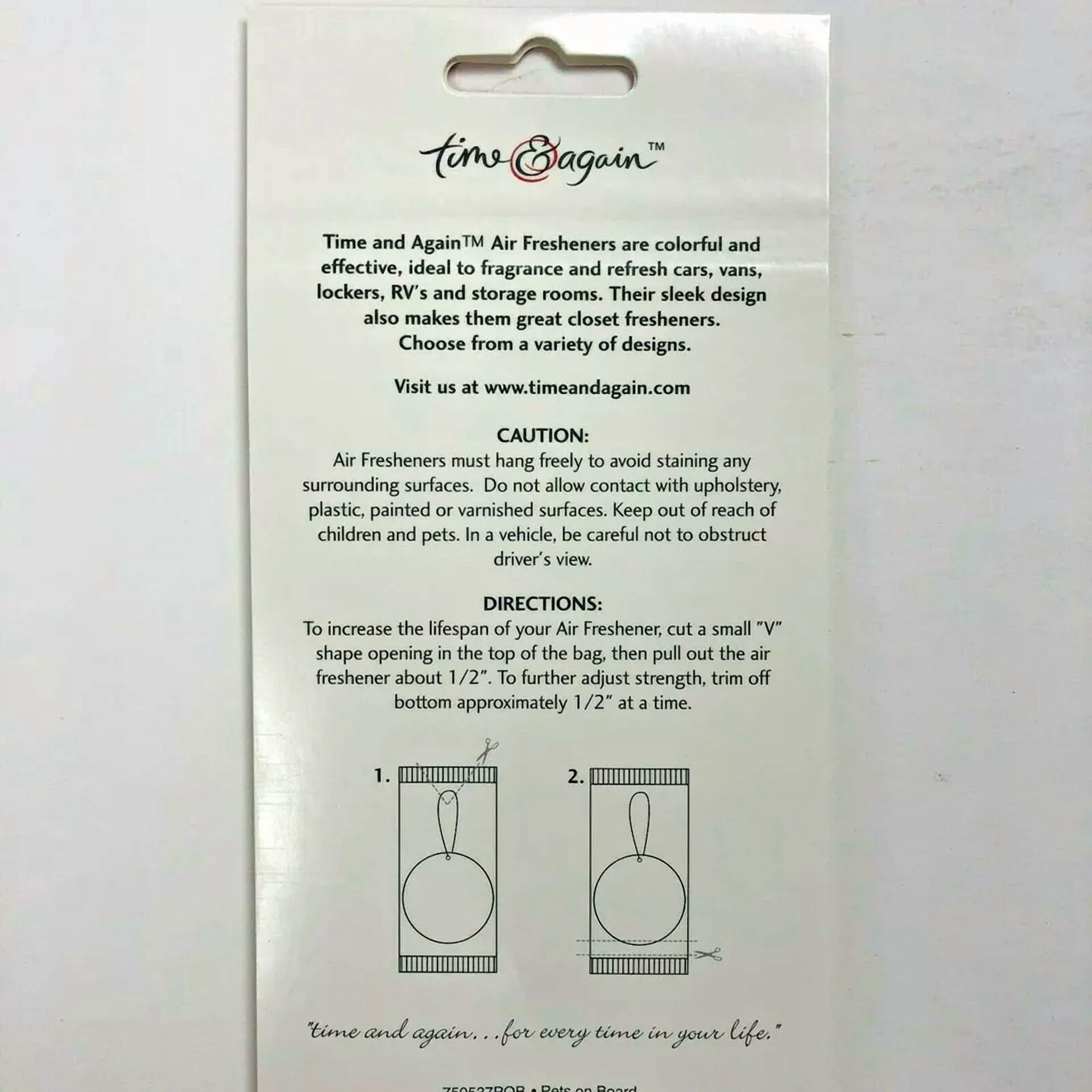 (8 Qty) Hanging Car Air Freshener I Love My Pets Rain Fragrance Closet Home