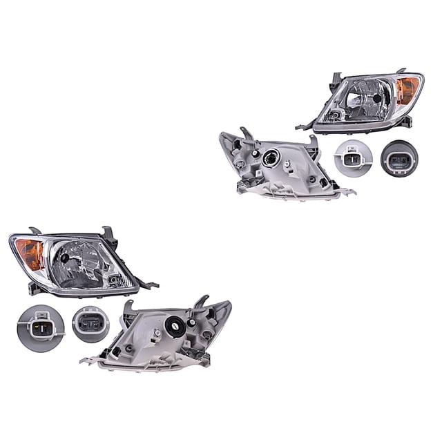 Par de Faros Hilux 2006 A 2008 Toyota Manual/Eléctrico P/Halog DEPO .