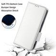 thumbnail image 5 of For Tcl Stylus 5G Side Buckle Pebbled Leather Case White, 5 of 5