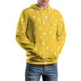 thumbnail image 5 of Yellow White Polka Dots 3D Print Hoodie Men Women Autumn Thin Pullover Sweatshirt Vintage Streetwear Tops, 5 of 6