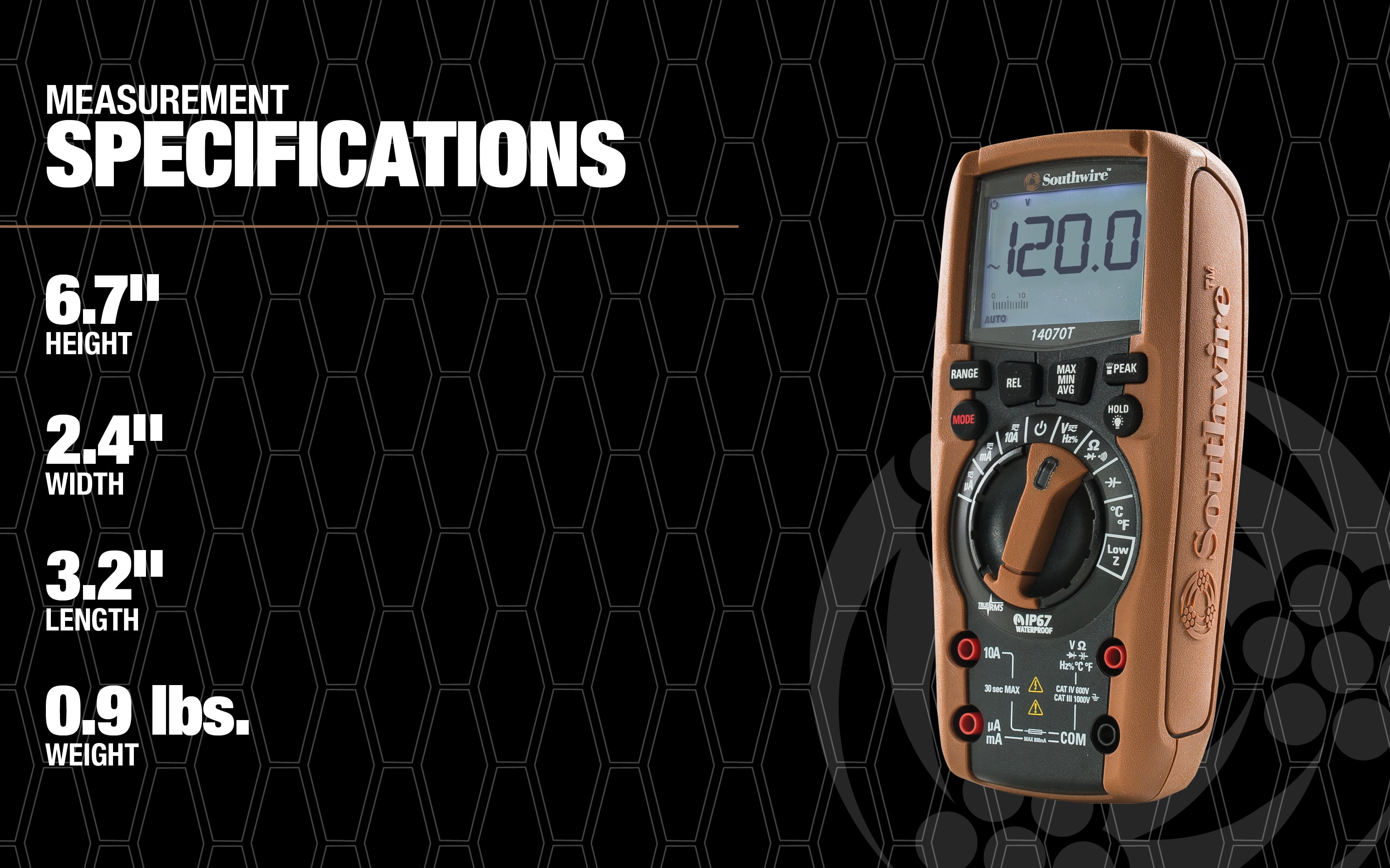 Southwire 14070T TechnicianPRO Auto-Ranging TrueRMS Digital Multimeter
