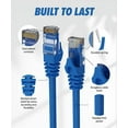 thumbnail image 3 of Ultra Clarity Cables Cat6 Ethernet Cable, RJ45, LAN, UTP Cat 6 Cable Ethernet, Patch, Network Cable, Internet Cable for PS4, PS5, Xbox, Ethernet Cord, Black/Blue, 10 ft, 2-Pack, 3 of 7