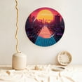 thumbnail image 5 of Bingfone Neon Sunset Cyberpunk Cityscape Print Bone China Dinner Decorative Plates,Handmade Ceramic Dinner Plate with Stand for Home Club-7in, 5 of 6