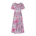 thumbnail image 5 of Ovzne Robes pour Femmes 2025 Robe d'Été Mode Féminine Manches Longues Col Rond T-Shirt Imprimé Blouse Ample Robe de Vacances Manches Courtes Imprimée Liquidation, 5 of 5