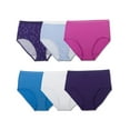 thumbnail image 1 of Fruit Of The Loom Womens Cotton Assorted Brief 6 Pack, 7, Assorted, 1 of 7