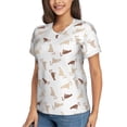 thumbnail image 2 of Wukai Leopard Print Classic V-Neck T-Shirt for Women: Comfortable, Stylish, and Versatile Wardrobe Essential-3X-Large, 2 of 7