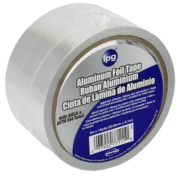 IPG 9200 Foil Tape, 10 yd L, 2 in W, Aluminum Backing