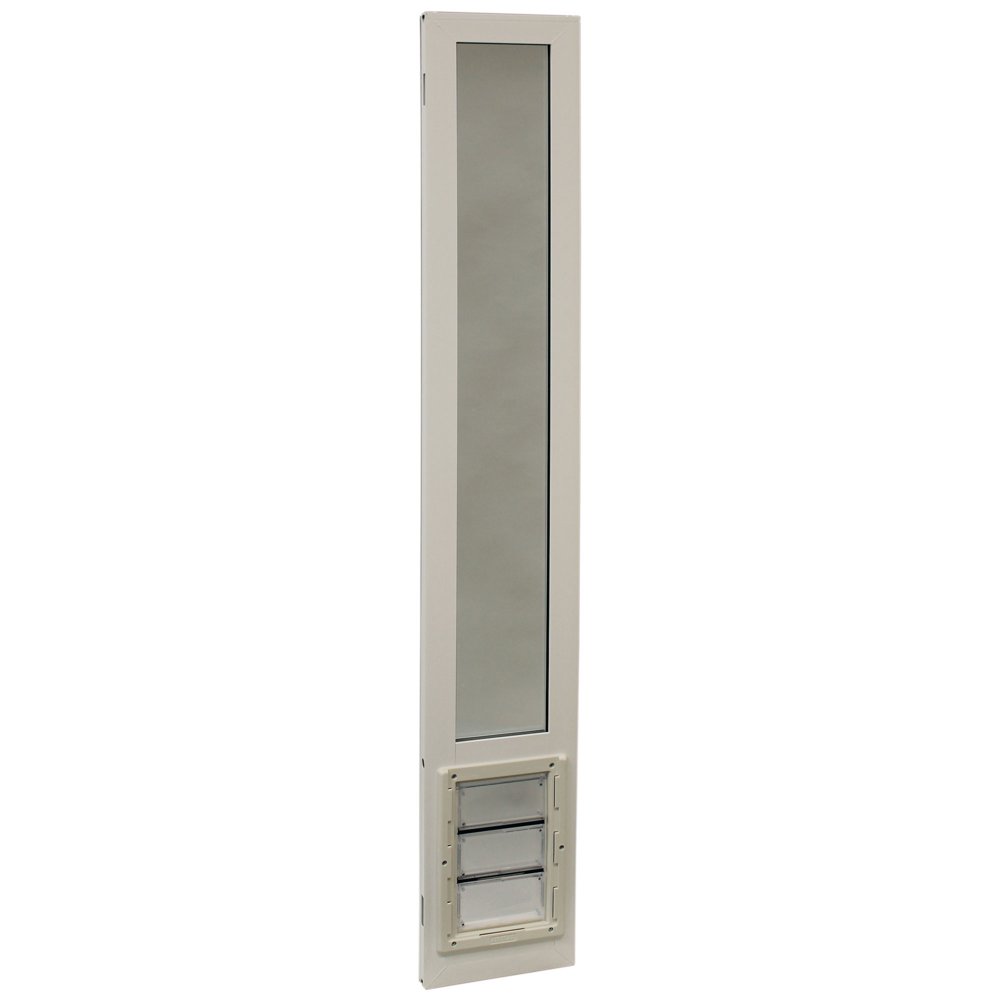 Ideal Pet Products VIP Vinyl Insulated Pet Patio Door Medium White 2.5" x 12.38" x 79" Walmart