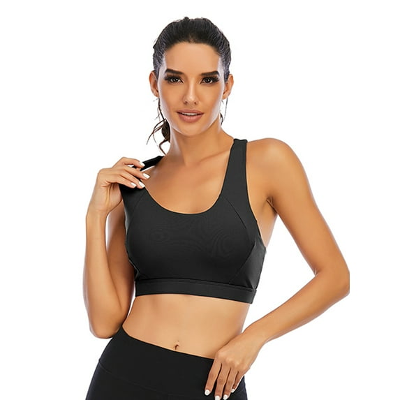 Tinglu Yoga Bra Back Strappy Sports Bras with Removable Padded