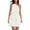 White, variant on Women's 2024 Summer Sleeveless Mini Dress Boho One Shoulder Ruffle Tiered Layered Chiffon Flowy A Line Short Sleeve Dress