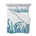 thumbnail image 7 of Quilts Twin Size Bedding Set, Turquoise Jellyfish Coastal Lightweight Quilted Comforter, Summer Beach Ocean Seaweed Soft Reversible Bedspread Coverlet with Pillow Covers for All Season, 68" x 86", 7 of 7