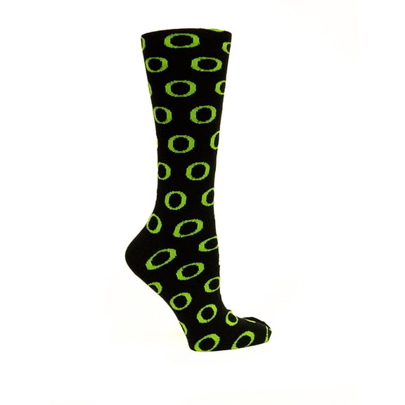 Oregon Ducks Charcoal w/ Volt "O" Dress Sock - Donegal Bay - Unisex - One Size - Mid-Calf
