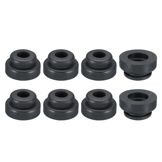 Unique Bargains Refrigeration Compressor Rubber Mounting Feet, 8 Pack Foot Mount Anti Vibration Pad Replacement, Black