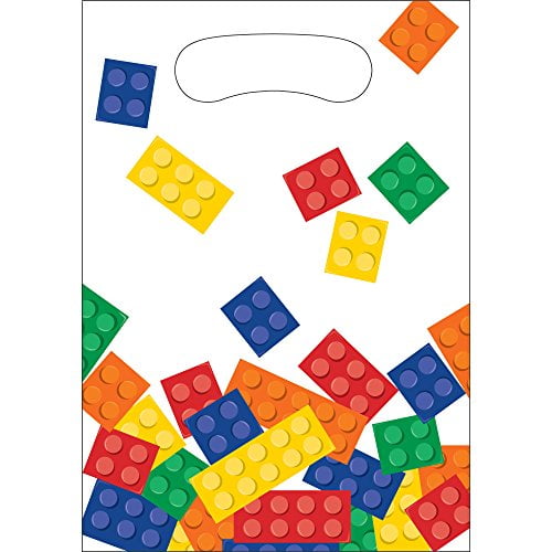 Creative Converting Block Birthday Party Supplies Favor Bags (8 Pack)