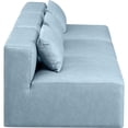 thumbnail image 5 of Meridian Furniture Cube Light Blue Vegan Leather 3-Pc. Modular Sofa, 5 of 9