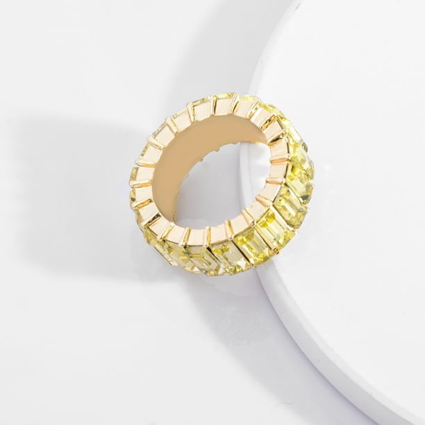 Nuevos anillos de lujo de Zirconia cúbica para mujer, anillos de dedo chapados en cobre rojo y azul a la moda, declaración de circón, venta al por mayor, joyería a granel Tan Jianjun unisex