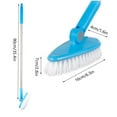 thumbnail image 4 of Brosse à Récurer le Sol avec Manche Long de 90 cm Balai Poussoir de Cuisine avec Tête Rotative à 180° Brosse à Poils Rigides Brosse de Nettoyage Réglable pour Terrasse Salle de Bain Baignoire Carrelage Joints Cuisine Piscine, 4 of 7