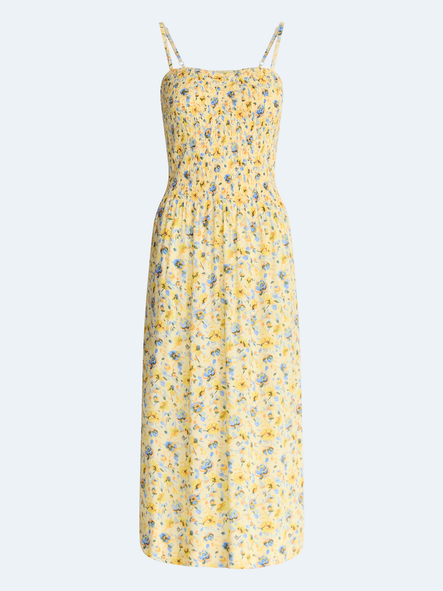 Free Assembly Women's and Women's Plus Sleeveless Smocked Maxi Dress, Sizes XS-4X