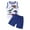 Z093-Blue, variant on Caqnni Toddler Baby Boy Summer Clothes Checkered Palm Print Shirt Tops and Shorts Set 2Pcs Cotton Outfit 3 6 12 18 Months 2T Short Sets Summer Pjs Summer Outfits (3-4 Years)
