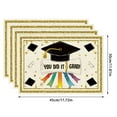 thumbnail image 3 of Graduation Themed Polyester Placemats For Dining Table Kitchen Slip Washable Table Mats Set Of 6 Modern Stylish Home Accessories, 3 of 5