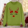thumbnail image 2 of Jkety Christmas Family Shirts Christmas Family Matching Sweatshirt Long Sleeve Cartoon Print Blouse Shirts Trendy O-Neck Xmas Ugly Shirt for Family Green,M, 2 of 5
