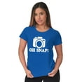 thumbnail image 4 of Oh Snap Shot Photography Photographer Womens Slim Fit Graphic Tee Brisco Brands X, 4 of 5