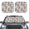 thumbnail image 2 of Goofa Cartoon Bear Brown Pattern 2 Piece Car Windshield Sun Shade Foldable | Front Windshield Shade for Sun, Heat and UV Rays | Sunshade for Car Front Window-, 2 of 7