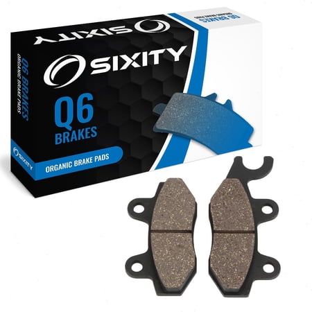 Sixity Q6 Front Organic Brake Pads compatible with KYMCO Compagno 110i 4T SE22BG 2013-2014 Complete Set
