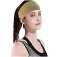 thumbnail image 2 of ZQUUVOU Unisex Wide Headband Stretch Headband Boho Head Bands Women Hair Band Turban Workout Hairband Accessories Khaki, 2 of 4