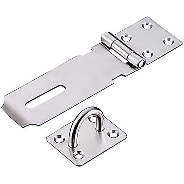 Cerrojo de candado de acero inoxidable, cerrojo resistente y grapa con tornillos, cierre de puerta, cerradura de puerta, pestillo de cobertizo, grapa de candado para puerta, ventan