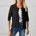thumbnail image 5 of Fall Cardigan Sweaters for Women Lightweight 2026 Long Sleeve Button Down Open Front Cardigan, 2XL, 5 of 5