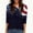 Navy, variant on Women 250th Anniversary USA Shirt Women Patriotic Independence Day Shirt Women Crew Neck 3/4 Sleeve Casual Top