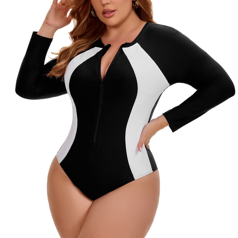 Agnes Orinda Surfing Bathing Suit Women's Plus Size School College
