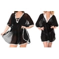 thumbnail image 5 of HAPPY BAY Women's Beachwear Loose Swimsuit Coverups for Women Summer Swim Beach Dress Cover ups for Swimwear Women Bathing Suit L-XL Ebony_A417, 5 of 5