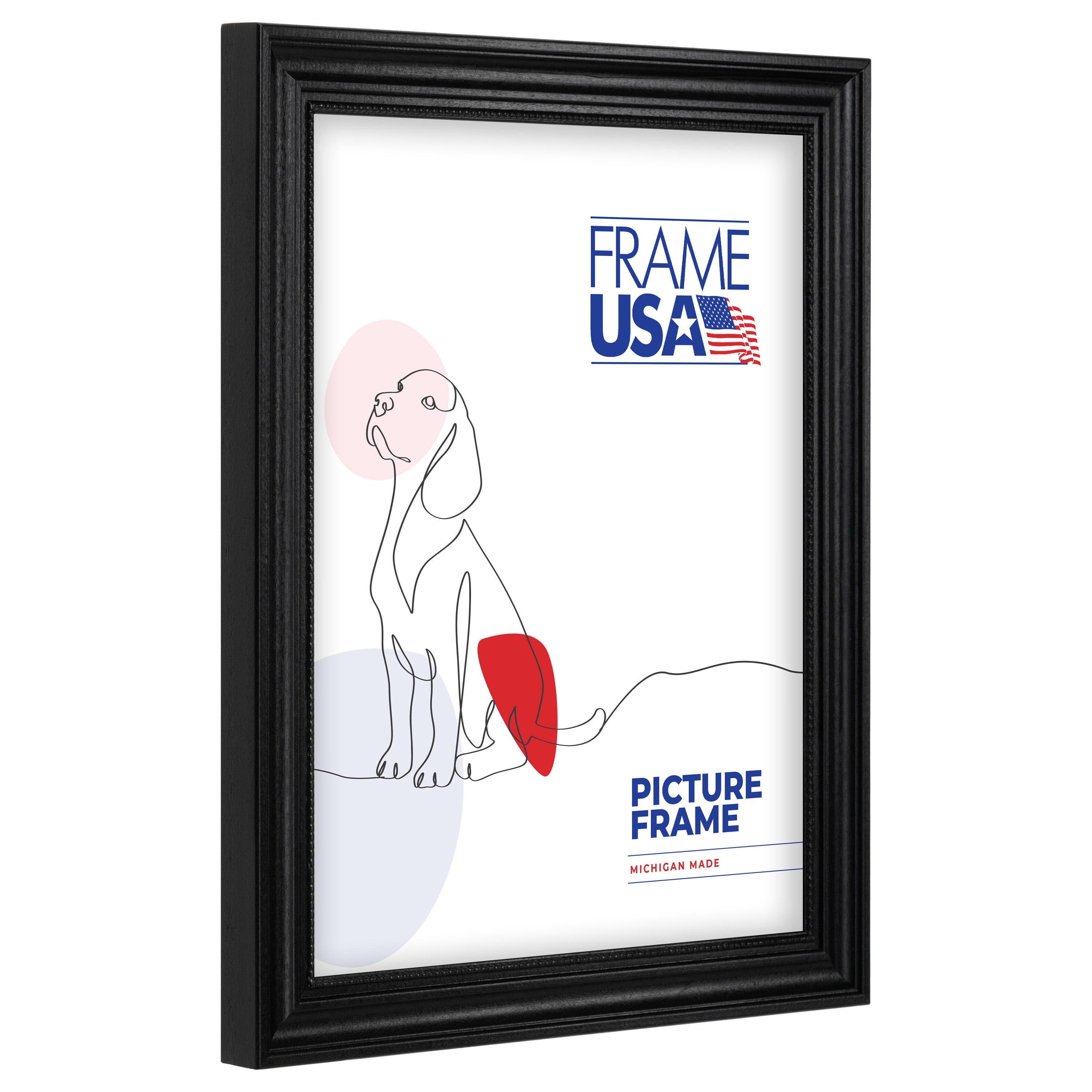 Boardroom Black with Black Bead 18x24 Inch Picture Frame