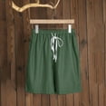 thumbnail image 2 of Vedolay Women's Loose Drawstring Elastic Solid Color Fashion Shorts,Green XL, 2 of 3