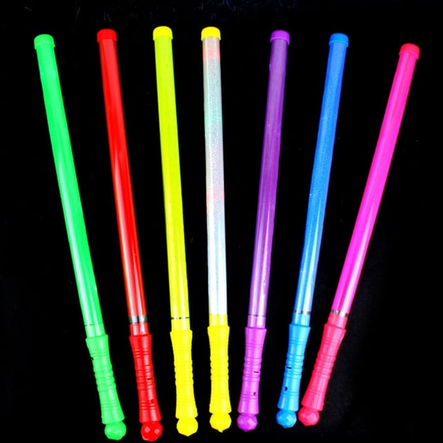 YSNOOWE 12Pcs Sticks for Concert Use Assorted Color Luminescent Sticks with Adjustable Flashing Button