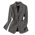 thumbnail image 4 of Wovix Womens Tweed Blazers Casual Long Sleeve Double Open Front Blazer Jackets Plaid Blazer Jacket - Fully Lined Business Lapel Elegant Coat with Pockets Work Suits, 4 of 4