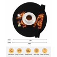 thumbnail image 6 of 15 Inch Round Placemats Set of 4, Dragon Flames Non Slip Heat Insulation PP Table Mats, Orange Dragons Abstract Modern Art Washable Place Mats for Kitchen Dining Party Table Decor, 6 of 7