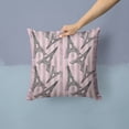 thumbnail image 2 of Watercolor Eiffel Tower and Stripes Fabric Decorative Pillow, 2 of 4