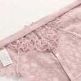 thumbnail image 4 of Culottes pour Femmes String en Dentelle Ajourée Dos en T Taille Basse Soie Glacée String Transparent, 4 of 9