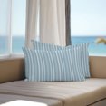 thumbnail image 3 of Light Blue Striped Outdoor Pillow Covers 20x12 Inch Lumbar Pillow Covers Set of 2 Waterproof Decorative Throw Pillow Cases Farmhouse Stripes Modern Vintage Cushion Covers for Patio Furniture Garden, 3 of 8