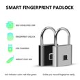 thumbnail image 5 of Cerradura inteligente con puerta recargable USB de plata negra, candado de huellas dactilares, candado rápido de aleación de zinc, metal de alta identificación, cerradura de seguridad Feliz Sencillez, 5 of 5