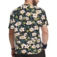thumbnail image 2 of Wukai Flowers Print Men's Short-Sleeved Mesh T-Shirt,Quick-Dry Short Sleeve Workout T-Shirt-3X-Large, 2 of 8