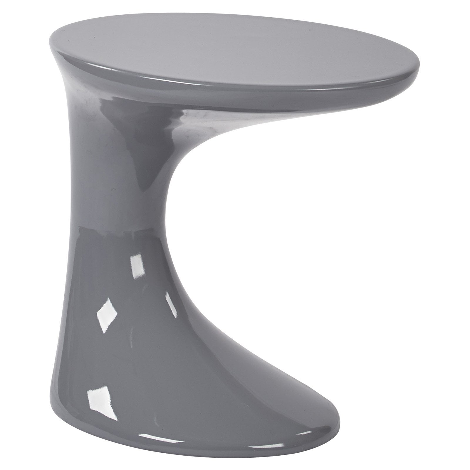 grey gloss end table