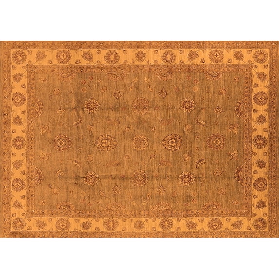 Ahgly Company Indoor Rectangle Oriental Orange Traditional Area Rugs, 3' x 5'